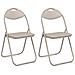 Sedia pieghevole 2 pcs Sabbia 48 x 43,5 x 81 cm Pelle Sintetica - Foto miniatura 1