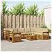 Set divani 10 pcs Naturale e Beige Legno di Acacia Massello - Foto miniatura 2
