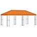 Gazebo con pareti laterali 6 x 3 m Arancione - Foto miniatura 1