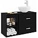 Set di mobili per il bagno 2 pcs Rovere Nero - Foto miniatura 2