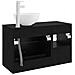 Set di mobili per il bagno 2 pcs Rovere Nero - Foto miniatura 3