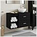 Set di mobili per il bagno 2 pcs Rovere Nero - Foto miniatura 6