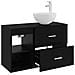Set di mobili per il bagno 2 pcs Rovere Nero - Foto miniatura 7