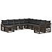 Set Divano da Giardino 11 pcs Grigio polyrattan - Foto miniatura 1