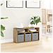 Lowboard con cassetto Rovere artigianale 72 x 22,5 x 38 cm - Foto miniatura 4