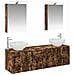 Set di Armadi da Bagno 5 pcs Rovere Fumo Legno ingegnerizzato - Foto miniatura 1