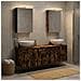 Set di Armadi da Bagno 5 pcs Rovere Fumo Legno ingegnerizzato - Foto miniatura 2
