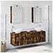 Set di Armadi da Bagno 5 pcs Rovere Fumo Legno ingegnerizzato - Foto miniatura 4
