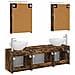 Set di Armadi da Bagno 5 pcs Rovere Fumo Legno ingegnerizzato - Foto miniatura 8