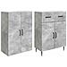 Set di armadi 2 pcs Grigio Cemento 66 x 34,5 x 89,5 cm - Foto miniatura 3