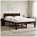 Letto matrimoniale con testiera ROSTOCK Marrone Scuro - Foto miniatura 2