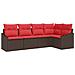 Set di divani 5 pz Marrone polyrattan - Foto miniatura 1