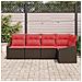 Set di divani 5 pz Marrone polyrattan - Foto miniatura 6