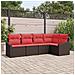 Set di divani 5 pz Marrone polyrattan - Foto miniatura 9