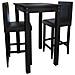 Set Tavolino Da Bar Con 2 Sgabelli Neri - Foto miniatura 1
