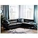 Divano Angolare Moderno In Pelle Sintetica Nera Norrea - Foto miniatura 11