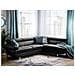 Divano Angolare Moderno In Pelle Sintetica Nera Norrea - Foto miniatura 2