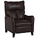 Poltrona Recliner In Pelle Sintetica Marrone Royston - Foto miniatura 1