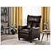 Poltrona Recliner In Pelle Sintetica Marrone Royston - Foto miniatura 15