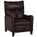 Poltrona Recliner In Pelle Sintetica Marrone Royston - Foto miniatura 18