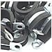 10pcs X 19 Millimetri Di Gomma Fascette Per Cavi Foderato Pclip In Acciaio P - Foto miniatura 1