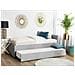 Letto Singolo Con Letto Estraibile In Tessuto Grigio Chiaro 90x200 Cm Marmande - Foto miniatura 3