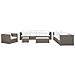 Lounge Set Con 8 Posti A Sedere Di Rattan Sintetico Taupé / crema Maestro Ii - Foto miniatura 10