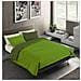 Set Copripiumino Bicolor 100% Microfibra Con Federa Double Face - Una Piazza E Mezza 200x200 Cm - Verde / militare - Foto miniatura 1