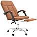 Poltrona da Ufficio Reclinabile Marrone in Similpelle - Foto miniatura 4