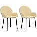 Sedie Da Pranzo 2 Pz Crema In Velluto - Foto miniatura 2