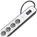 Multipresa Sovratensione 4 Prese / 2 Porte Usb-a Cavo 2 M Robusto, Bianco / Grigio - Foto miniatura 7