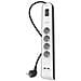 Ciabatta 4 Prese + 2 Usb 2,4a Protezione Fulmini Con Cavo Da 2m - Foto miniatura 3