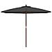 Ombrellone Da Giardino Con Palo In Legno Antracite 299x240 Cm - Foto miniatura 3