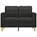 Divano A 2 Posti Nero 120 Cm In Tessuto - Foto miniatura 3