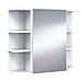 Mobile Pensile Bagno Lafayette, Mobile Colonna Per Bagno, Armadietto Sospeso, Bianco Lucido, 40x21h65 - 1 Anta Cm - Foto miniatura 3