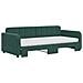Divano Letto Estraibile Materassi Verde Scuro 90x200 Velluto - Foto miniatura 3