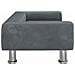 Divano Per Bambini Grigio Scuro 70x45x26,5 Cm In Velluto - Foto miniatura 3