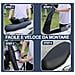 Coprisella Universale Impermeabile, Materiale Pu Similpelle, Adattabile Scooter E Moto, Nero, Con Borsa, Tg Maxi (115x50cm) - Foto miniatura 4