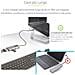 Adattatore multiporta USB-C con dongle USB-C a USB-A, doppio HDMI (4K30Hz / 1080p60Hz), Hub USB-A 5Gbps a 3 porte, mini dock da viaggio, docking station USB tipo C per laptop, Cavo da 40 cm - Foto miniatura 11