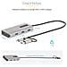 Adattatore multiporta USB-C con dongle USB-C a USB-A, doppio HDMI (4K30Hz / 1080p60Hz), Hub USB-A 5Gbps a 3 porte, mini dock da viaggio, docking station USB tipo C per laptop, Cavo da 40 cm - Foto miniatura 12
