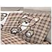 Completo Lenzuola Linea Pensieri Delicati 100% Cotone Disegno Orsetto Tartan Piazza E Mezza Beige - Foto miniatura 5