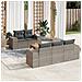 Set Divano da Giardino 6 pz con Cuscini Grigio in Polyrattan - Foto miniatura 3