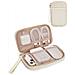 Custodia Organizzatore Per Cavi Da Viaggio, Custodia Per Accessori Elettronici Beige - Foto miniatura 1