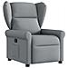Poltrona Reclinabile In Tessuto Grigio Chiaro - Foto miniatura 2