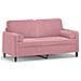 Divano A 2 Posti Con Cuscini Rosa 140 Cm In Velluto - Foto miniatura 1