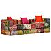 Lusso Casadino -  Pouf Modulare A 3 Posti In Tessuto Patchwork - Foto miniatura 2