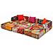 Lusso Casadino -  Pouf Modulare A 3 Posti In Tessuto Patchwork - Foto miniatura 1