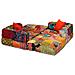 Lusso Casadino -  Pouf Modulare A 3 Posti In Tessuto Patchwork - Foto miniatura 8