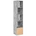 Lusso Casadino -  Libreria Grigio Cemento 40x36x189 Cm In Legno Multistrato - Foto miniatura 4