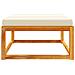 Poggiapiedi Giardino con Cuscino 65x65x29 Legno Massello Acacia - Foto miniatura 4